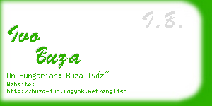 ivo buza business card